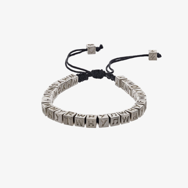 THE KNITTED WHY BRACELET - SILVER